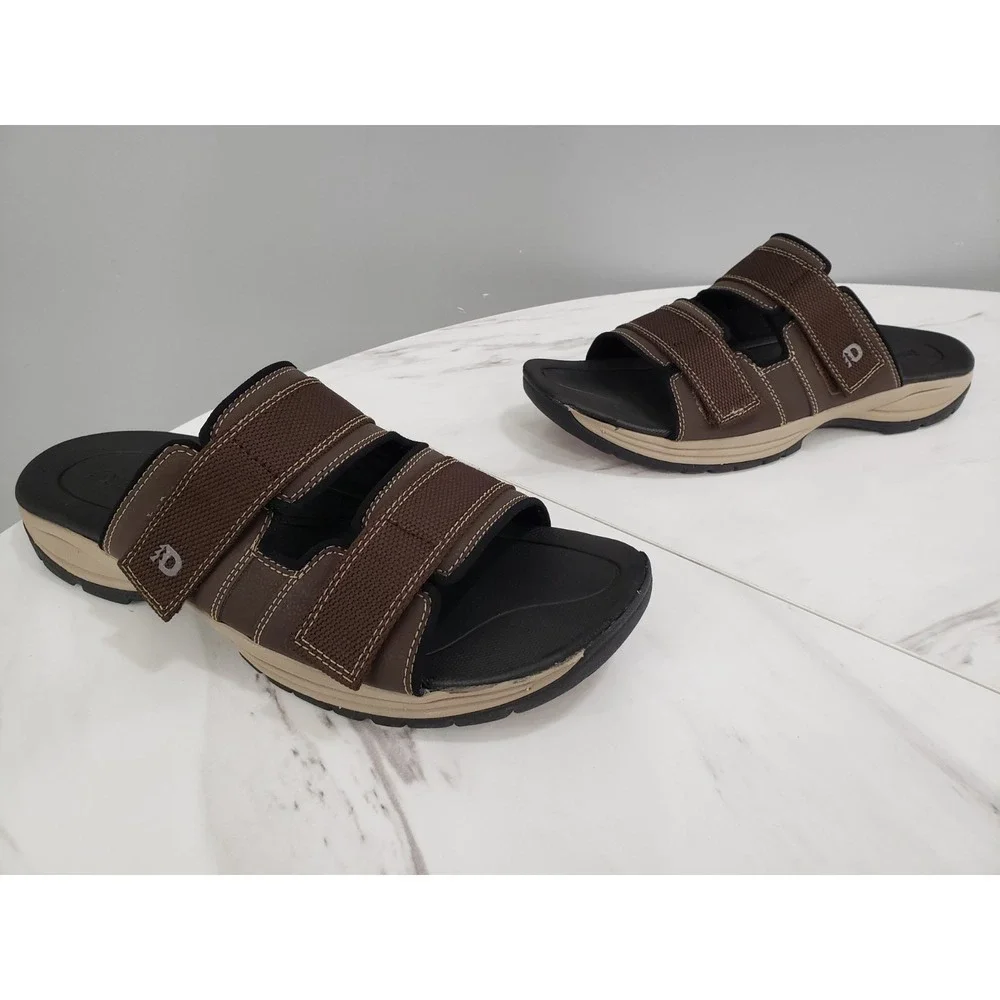 NEW NO BOX - Size 13 - Men's Brown Dunham Newport Slide Men's Sandal Slides Java